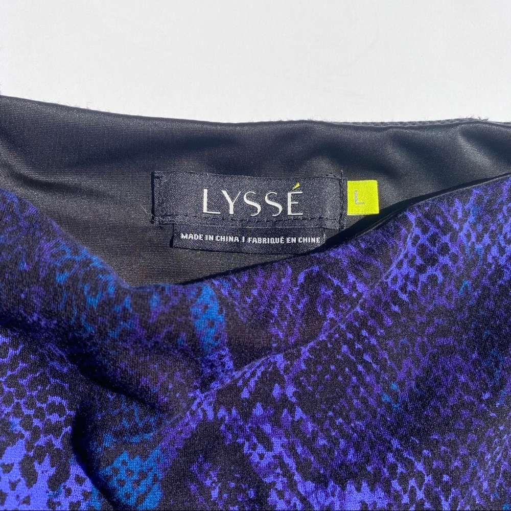 Lysse Blue Python Print Control Top Leggings L - image 3